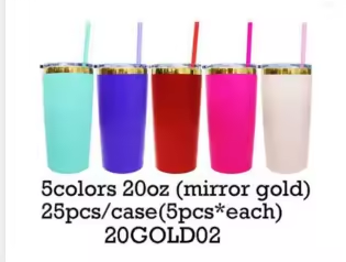 5 colors 20oz mirror gold 25 pcs