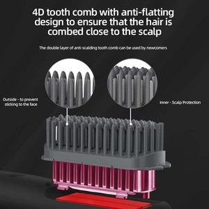 Inalámbrico 2-en-1 Hair Styler Tool Nylon Straightener Brush Peine eléctrico con 6400mAh Gran capacidad - Product Image 4