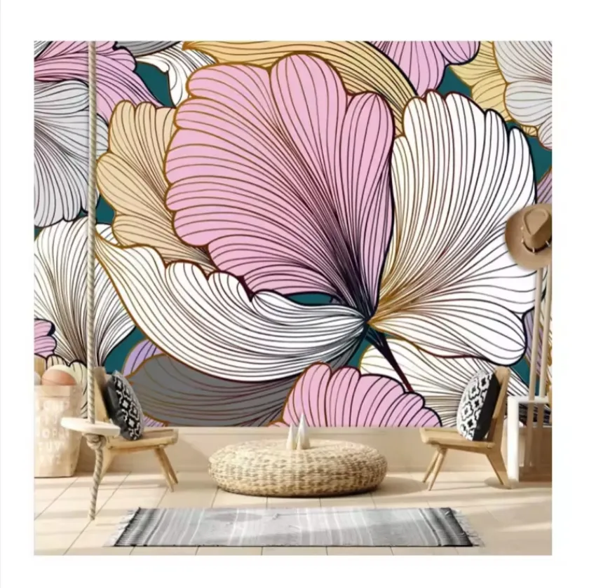 Custom Rose Blossom Wallpaper For Living Room Decoration Wall Papers Home Decor Modern Mural