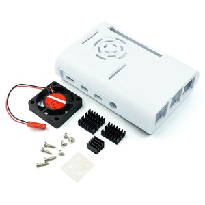 EParthub lampone Pi 4B scheda di sviluppo ABS guscio stampato ad iniezione può essere installato con ventola di raffreddamento in bianco e nero - Product Image 1