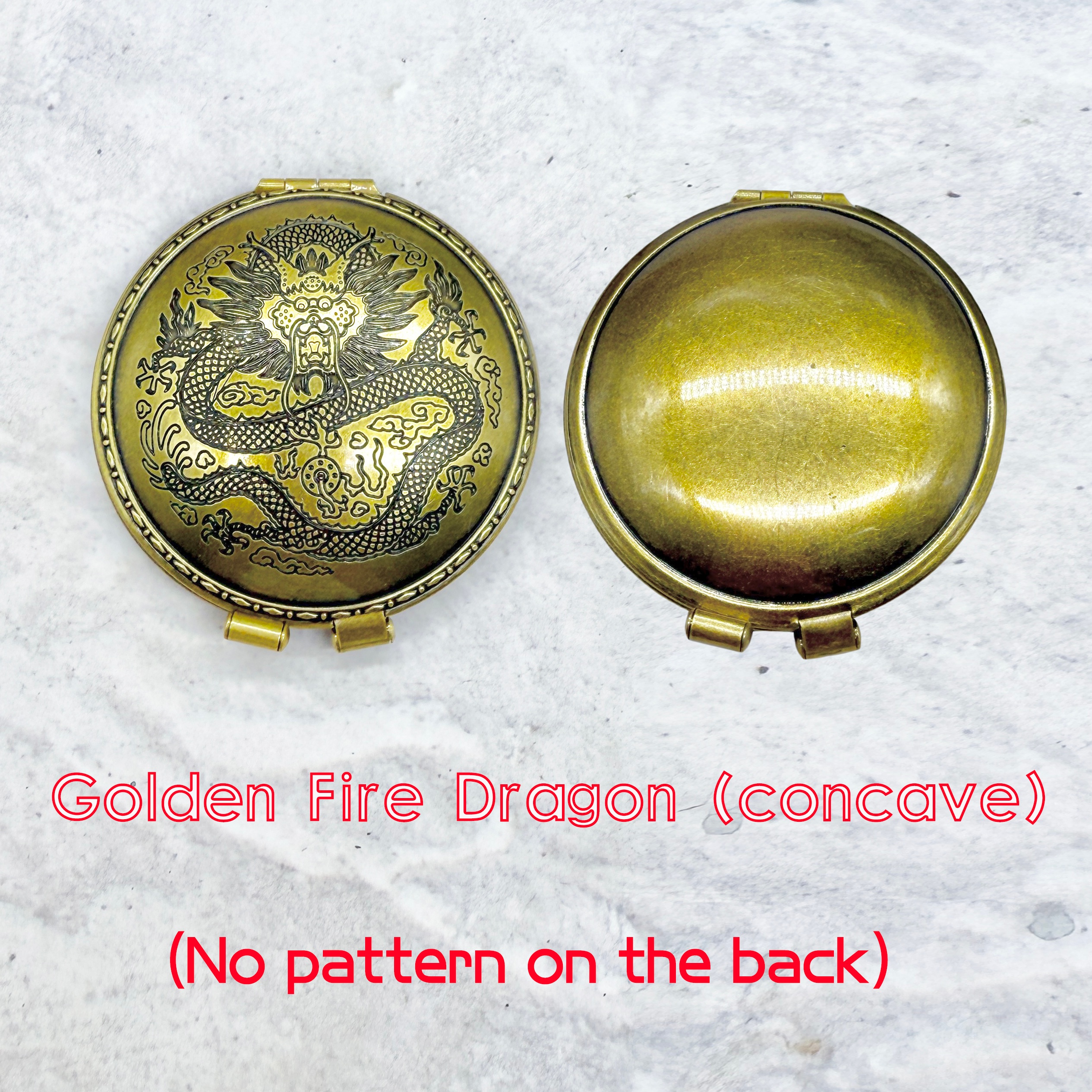Dragon de feu doré (concave)