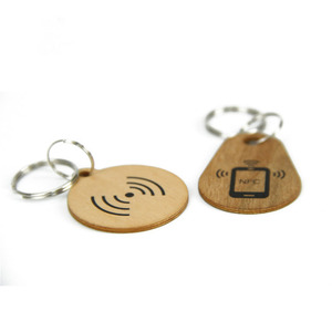 Wooden RFID Key Fob <strong>Custom</strong> RFID <strong>Tag</strong> Keyfob TK4100 RFID Key Fob Keychain for Access Control - Product Image 2