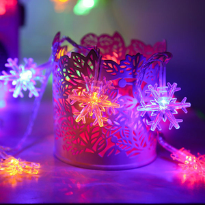 3M20 LED Navidad copo de nieve luces de cadena para decoraciones Winter Wonderland decoración iluminada 2AA caja de batería - Product Image 5