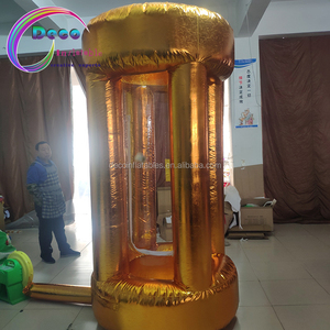 PVC充气现金立方钱抓钱机摊位带鼓风机用于广告活动促销 - Product Image 4