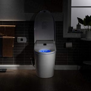 Özel otomatik gömme açık ve yakın 1.28 GPF akıllı klozet kapağı kablosuz uzaktan kumandalı LED ışık banyo için uzatılmış seramik tuvalet - Product Image 3