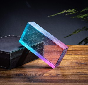 Jingyage 200x100x50mm đánh bóng gạch thủy tinh khối đa màu gradient cho khách sạn và phân vùng tường nhập bán buôn bán nóng - Product Image 3