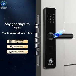 Donzhixing ev anti-hırsızlık giriş kapı kilidi silindir akıllı WiFi parmak izi dijital şifreli kilit c-seviye - Product Image 2