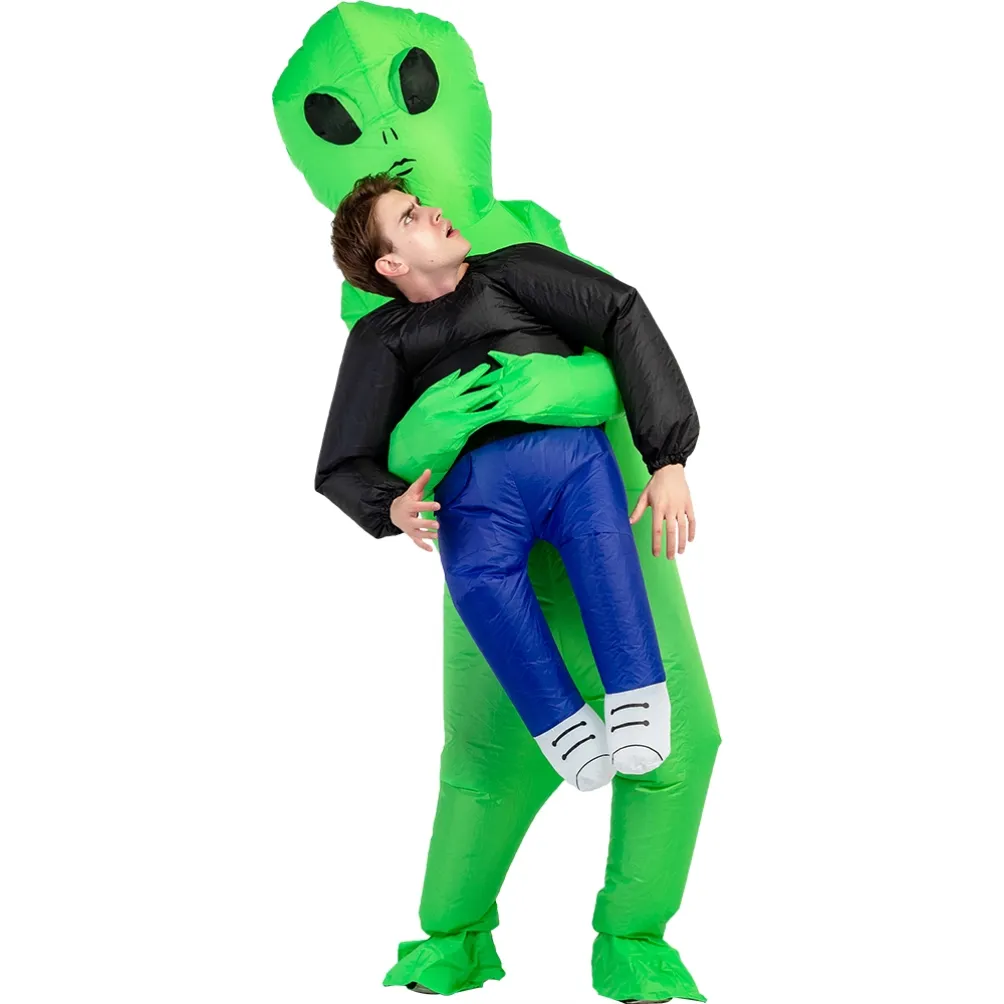 Disfraz inflable de Alien para niños y adultos, disfraz de Cosplay para fiesta de niños y niñas, traje divertido de Anime, disfraz de Halloween para hombre y mujer