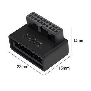 Computadora de escritorio 19/20pin macho a hembra adaptador de extensión placa base Usb3.0 Adaptador convertidor