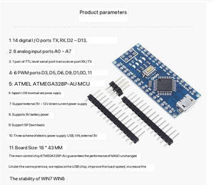 Kaliteli Arduino Nano V3.0 Ch340g Arduino 328p Atmega328p-au Arduino rl Ic cips için geliştirilmiş atmegaarduino geliştirme kurulu