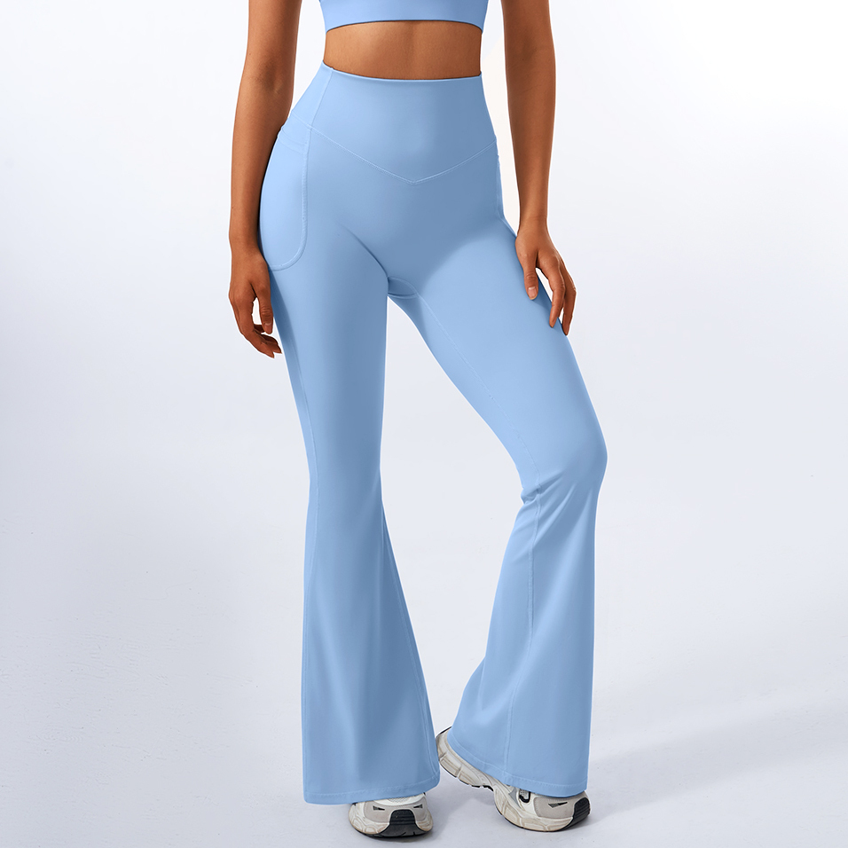 Legging bleu clair évasée