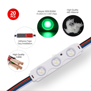 12 VDC Gute optische 160 Grad Fledermaus flügel linse Multi Color 3 LED 1,08 W Wasserdichtes RGB RGBW LED-Modul LED RGBW LED-Module - Product Image 3