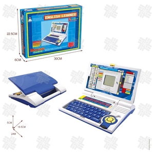 20 funzioni a batteria di plastica per bambini educativo macchina di apprendimento LCD gioco inglese Computer giocattolo per bambini Laptop per bambini
