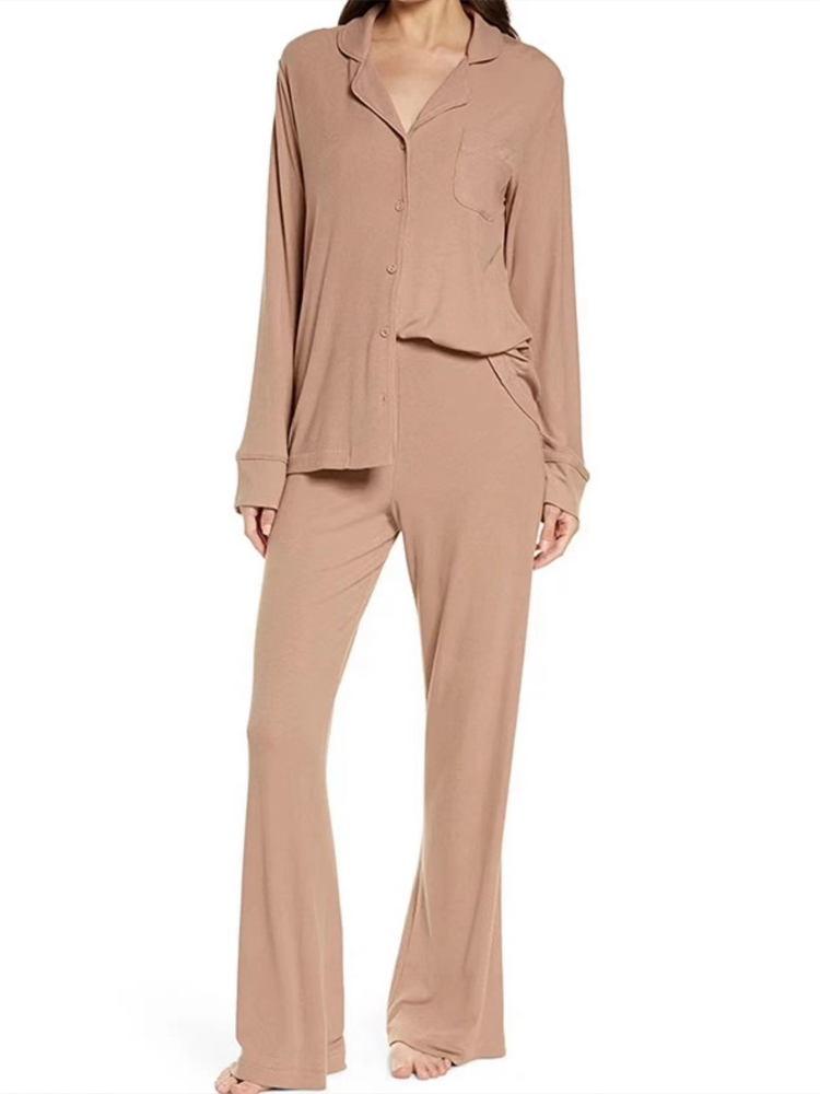 Pantalon Kardashian à manches longues en fil grossier de couleur ocre