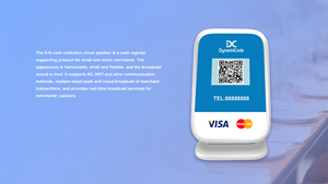 Desk Dynamic QR Payment Code Generator und Anzeige mit Bildschirm und Cloud-basiertem Lautsprecher zur Zahlungs be nachricht igung