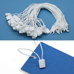 Garment Accessories <strong>Plastic</strong> <strong>Tags</strong> Hang <strong>Tag</strong> <strong>String</strong> Snap Lock White Square Head Hang <strong>Tag</strong> <strong>String</strong> for Garment
