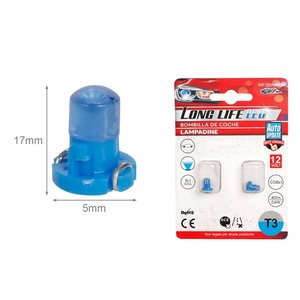 หลอดไฟ LED T3 8ชิ้น COB 12V 0.6W 40lm สีฟ้าแดชบอร์ด17มม. และไฟเครื่องมือ-รถยนต์และรถจักรยานยนต์/ไฟและไฟและ - Product Image 3