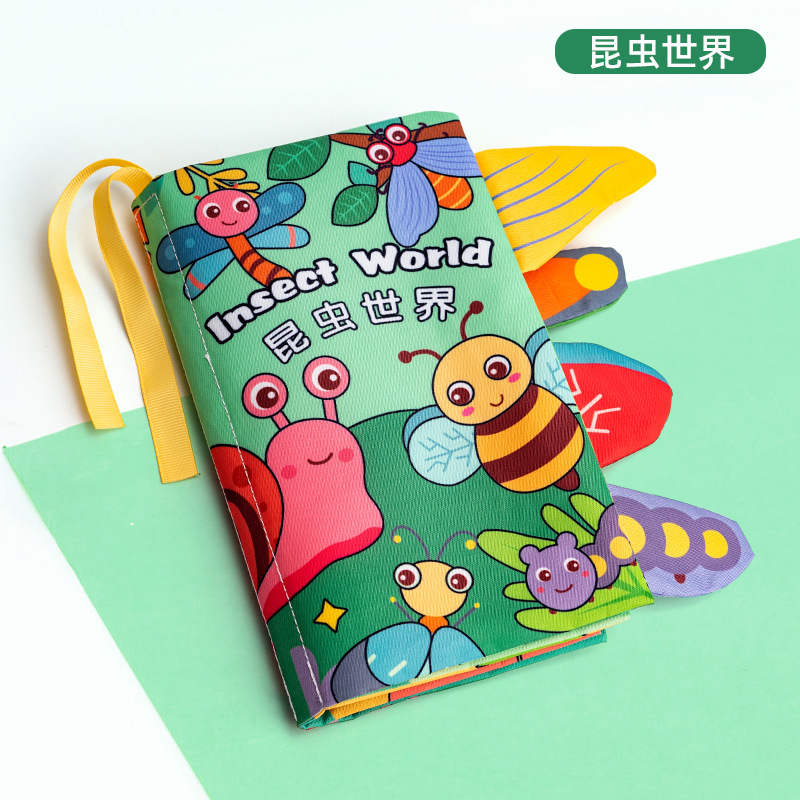 Livre de tissu de queue de cognition d'insecte (4 pages 8 côtés)