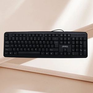 USB Wired Full-Size Computer <strong>Keyboard</strong> with Large Letter Indicator Foldable Stand Spill &amp; Wear Resistant Lettering Black Case - Product Image 3