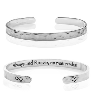 2401 meise bán hàng của thép không gỉ khắc mở vòng đeo tay mặt trăng lá bất thường búa - Product Image 2