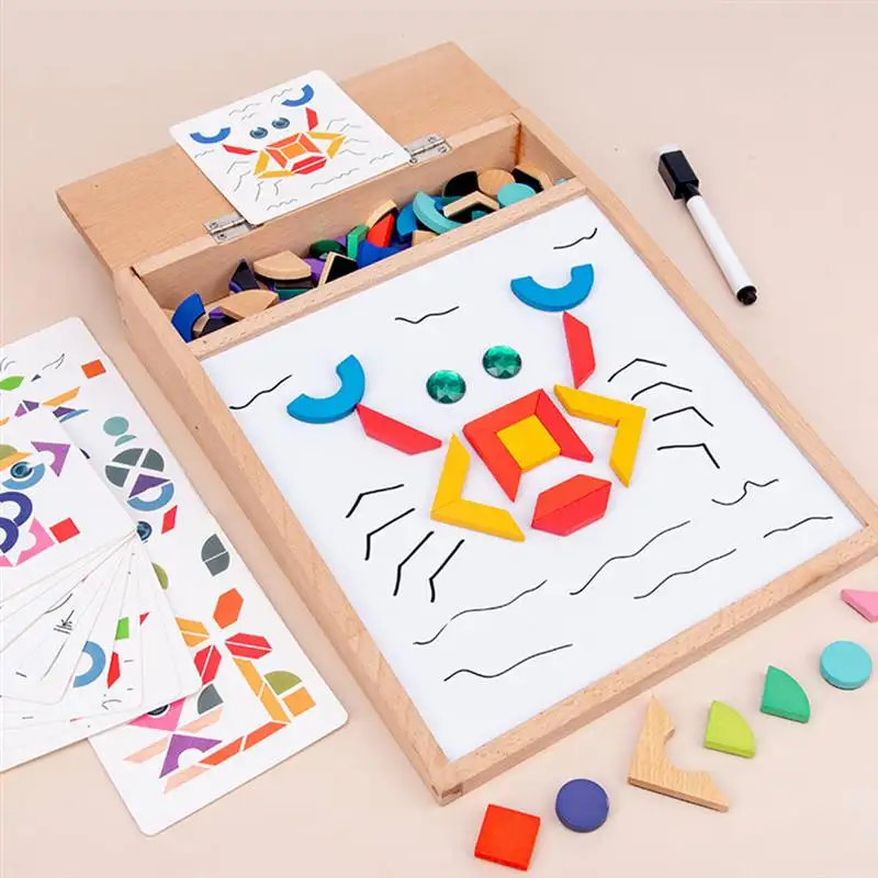 New Style Drawing Board Wooden Toys Children Magnetic Puzzle Toy
