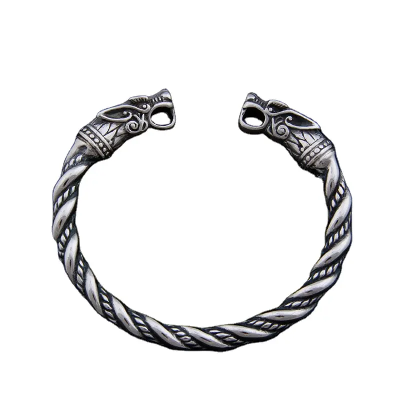 Stainless Steel Dragon Bracelet Jewelry Fashion Accessories Viking Men Wristband Cuff Bracelets bangles Silver bracelet bangle