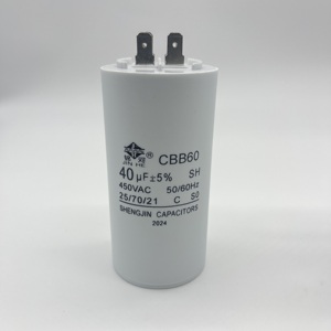 CBB60电容器30uf 40uf 50uf聚丙烯薄膜插入PBT阻燃外壳，用于电机启动洗衣机电容器 - Product Image 2