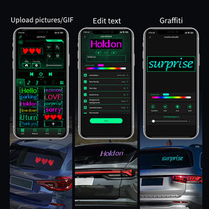 96*20 araba Led matris piksel paneli Diy RGB App + uzaktan kumanda programlanabilir şeytan göz gösterge ışığı animasyonlu gözler için kamyon - Product Image 5