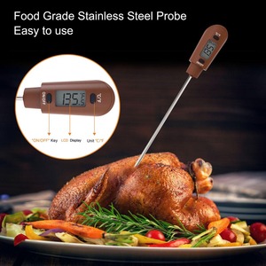 Sensor de temperatura de alimentos de plástico rápido, termómetro Digital LCD, espátula para uso en la cocina, espátula de silicona para el hogar, termómetro para carne - Product Image 4