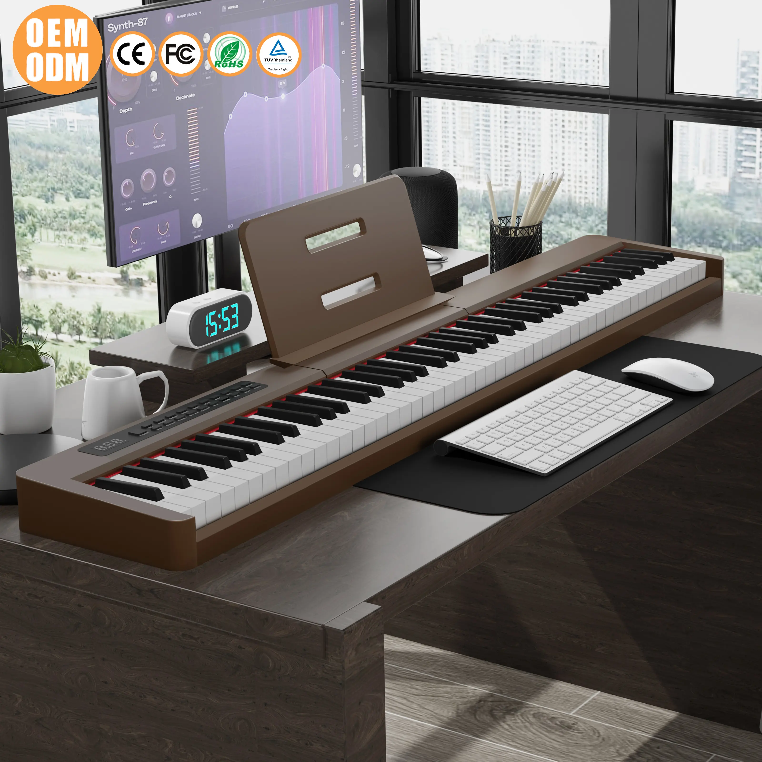 LeGemCharr 어쿠스틱 피아노 키보드 피아노 88 키 음악 키보드 88 키 전자 피아노 전기