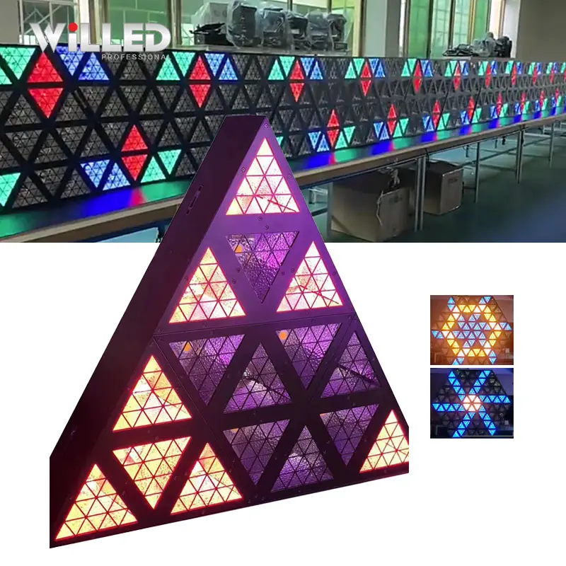 WILLED New 576*0.3W RGB fundo Led Matrix 16x30W luz efeito Triângulo