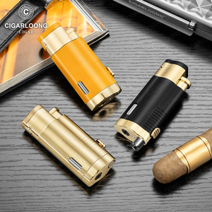 سيجارلونج كوبا نمط السفر المحمولة 2 في 1 ولاعة السيجار سبائك الزنك متعددة الوظائف للاستخدام في الأماكن المغلقة والهواء الطلق السجائر - Product Image 5