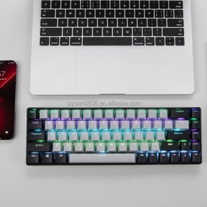 Lindo Mini 60 Teclado mecánico para juegos Conveniente óptico impermeable retroiluminado RGB Teclado mecánico adecuado para jugadores de juegos - Product Image 1