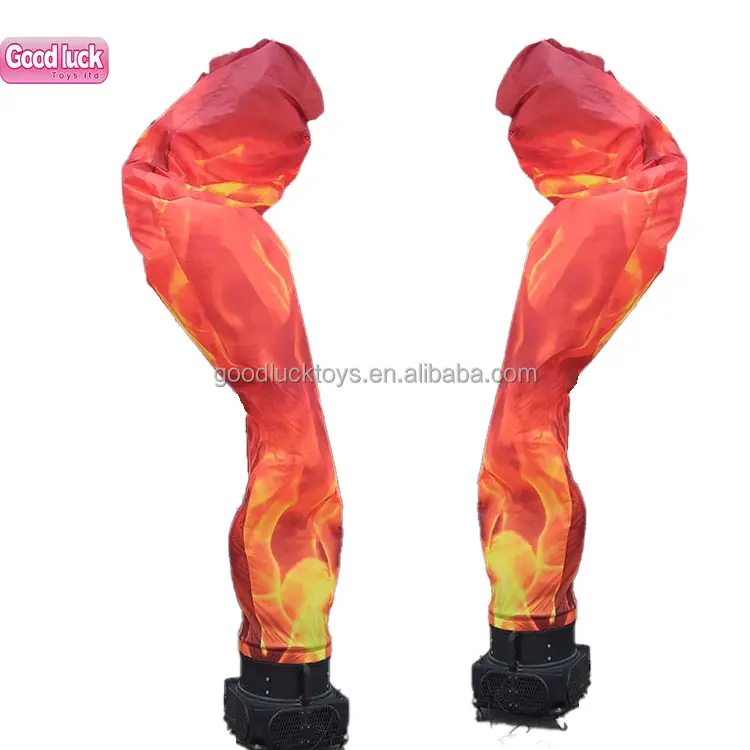 Özel şişme hava tüp gökyüzü dansçı dekoratif yangın alev dans şişme alev dans tüpleri reklam için