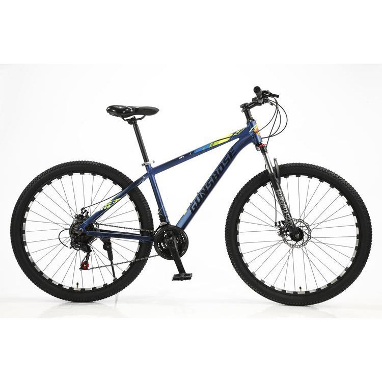 Cadre en alliage d'aluminium peint en bleu avec roues CNC