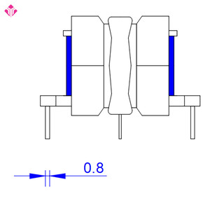 Trasformatore di potenza ad alta frequenza nucleo elettronico di Ferrite MnZn RM8 trasformatore di tensione di uscita trifase EI/bobina toroidale - Product Image 4