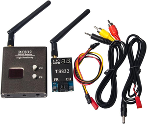 TS832 RC832 5.8GHz 40CH 600兆瓦无线FPV发射器和接收器输入7-16v 2dbi天线，用于遥控无人驾驶飞机8m视频 - Product Image 1
