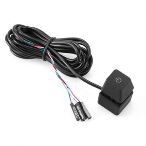Botón de interruptor de encendido de PC LED Cable de inicio de placa base externa con luz de colores Control de escritorio de computadora portátil DIY - Product Image 2