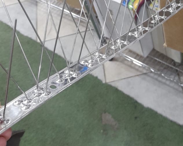 Base in acciaio inossidabile da 100 cm + 36 set per un totale di 72 punte
