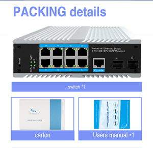 Kunden spezifischer 48 ~ 57V 2 8 Base-FX-Netzwerk-Switch mit SNMP-und QoS-Funktionen Gigabit-verwalteter POE-SFP-Switch - Product Image 5