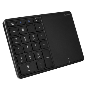 2.4G+BT4.2 <strong>Wireless</strong> Dual-mode Numeric <strong>Keyboard</strong> Portable 22 Keys Financial Accounting Office <strong>Keyboard</strong> with Touchpad Black