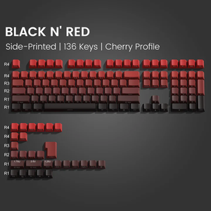 Eweadn 136 Phím PBT Keycaps Thiết Lập Gradient Tím Đỏ Dark Grey Side In Tỏa Sáng OEM Cherry Hồ Sơ Bàn Phím Cơ Khí - Product Image 3