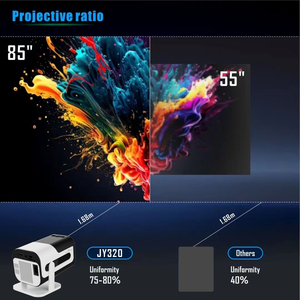 Mini proyector portátil JY320 con 4K Android 11,0 720P nativo 300ANSI 1080P resolución máxima WIFI6 y BT5.0 características Pico - Product Image 2
