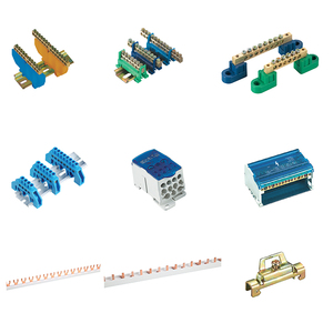 Earth/ground 40A 63A 80A 100A Distribution Fork Furcate <strong>U</strong> <strong>Type</strong> Copper <strong>Busbar</strong> Terminal Block for C45 Circuit Breaker - Product Image 6