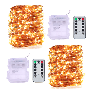 Tira de Luces de decoración para el hogar, control remoto inteligente, temporizador de 8 modos, cortina de luz con batería - Product Image 4