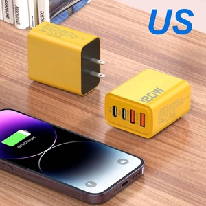 Sarı şarj 120w usb-c 4 port hızlı usb duvar şarj tipi c taşınabilir modülü pd hızlı usb c gan şarj 100w - Product Image 4