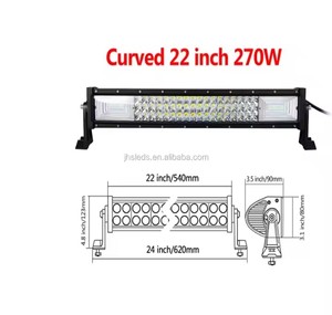 JHS 22/32/42/52 inç 2 satır 3 satır kavisli Led ışık Bar Offroad sel Combo işın araç kamyon için Led iş lambası şeridi - Product Image 5
