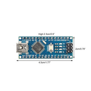 Placa de desarrollo PCB mejorada/MINI USB Nano V3.0 Atmel ATMEGA328P-AU CH340 5V, microcontrolador, Pin de soldadura para Arduino