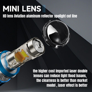 HAIZG U8 Mini Lens projektör IP 68 su geçirmez 75W 15000LM 6000K araba led far otomatik aydınlatma sistemleri - Product Image 3