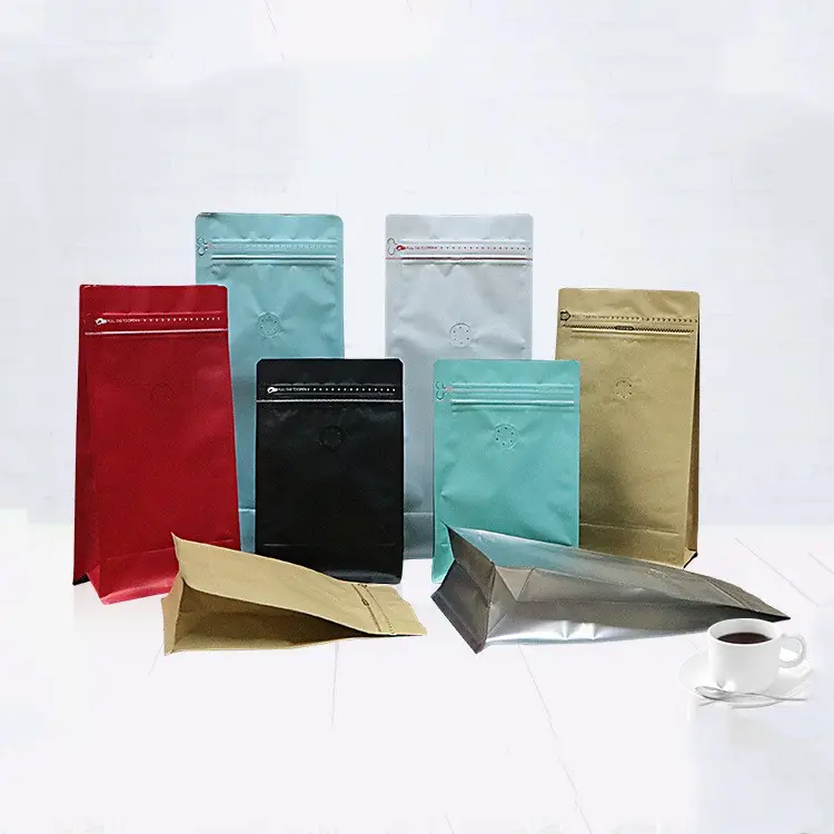 Китай, 250 г, матовая отделка, черная застежка-молния, пакеты для жареного кофе, гибкая упаковка